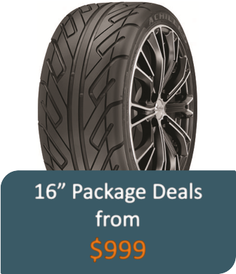 16 inch Tyre and Wheel Packages start at $999.