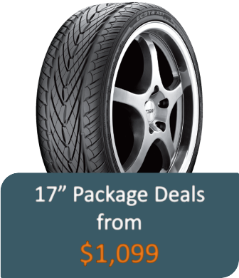 17 inch Tyre and Wheel Packages start at $1,099.