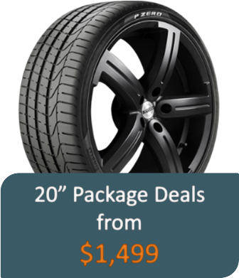 20 inch Tyre and Wheel Packages start at $1,499.