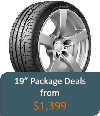 19 inch Tyre and Wheel Packages start at $1,399.