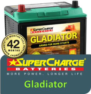 The Gladiator car battery has a 42 month national replacement warranty | St Marys Tyre and Wheel Centre