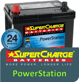 The PowerStation car battery has a 24 month national replacement warranty | St Marys Tyre and Wheel Centre