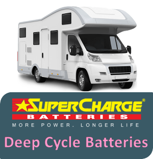 We recommend SuperCharge Batteries for use in your motor home | St Marys Tyre and Wheel Centre