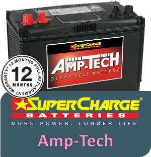 The Amp-Tech battery has a 12 month national replacement warranty | St Marys Tyre and Wheel Centre