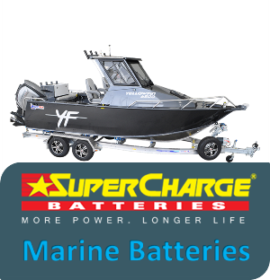 We recommend SuperCharge Batteries for use in your boat | St Marys Tyre and Wheel Centre