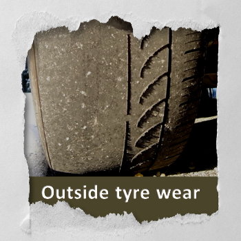 With this much outside wear on this tyre it's only good for recycling.