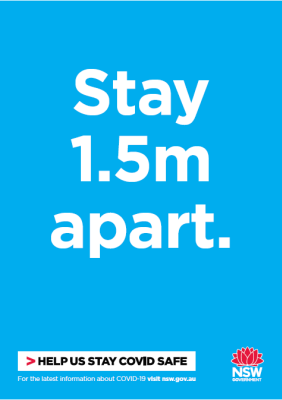 Be covid safe while we're still trading - Stay 1.5 metres apart.